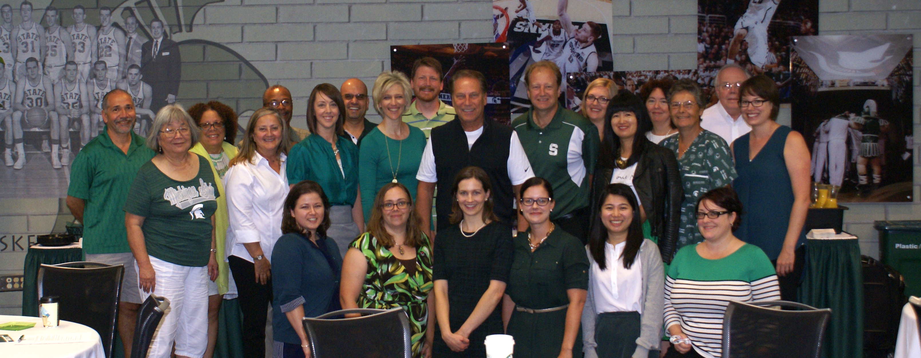 HDFS Faculty and Staff with Coach Tom Izzo