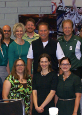 HDFS Faculty and Staff with Coach Tom Izzo